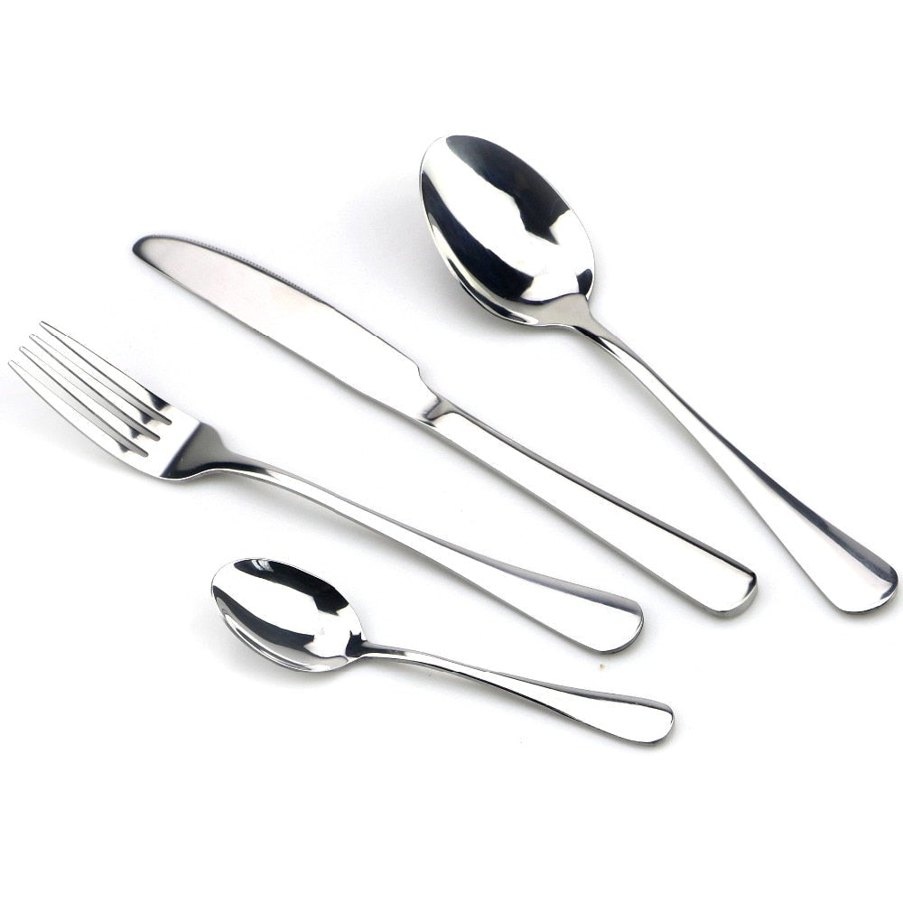 Dinnerware Set Colorful Rainbow Knife Fork Teaspoon Dishwasher Safe-Grand Kitchen