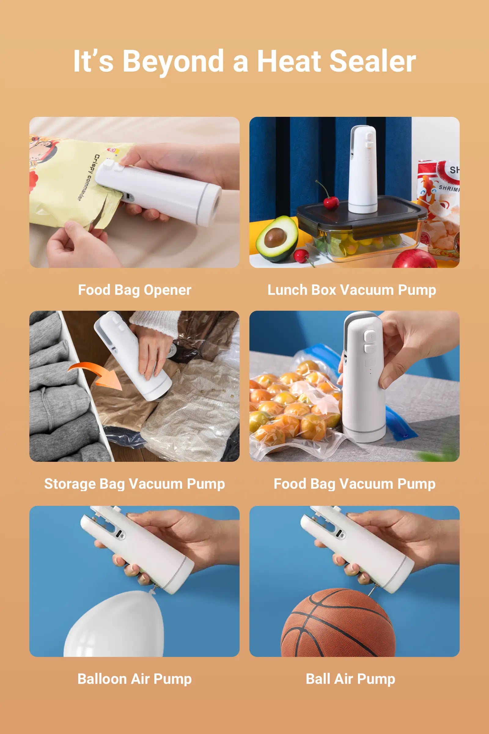 Heat Sealer & Hand Vacuum Pump