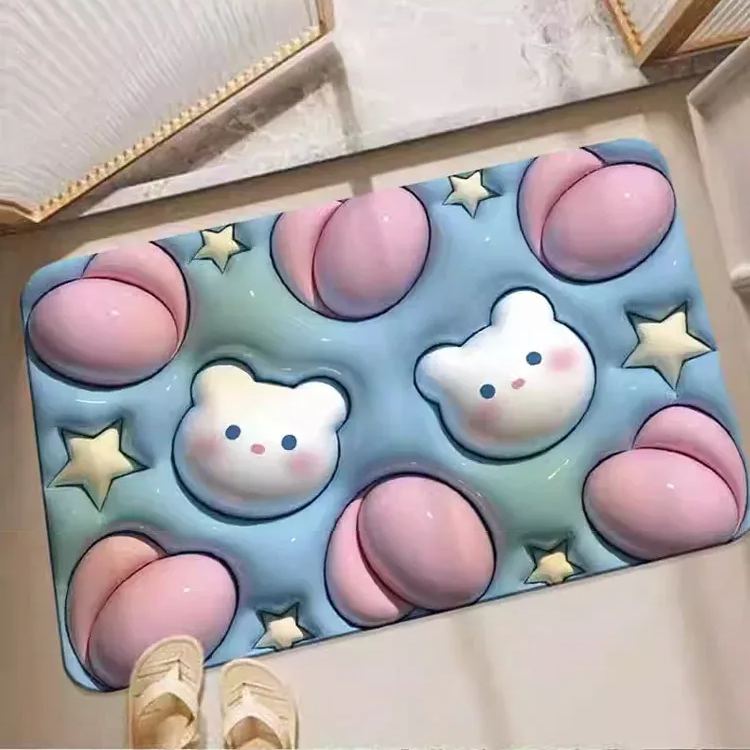 Three-Dimensional Flower Fast Water Absorbent Mat-Grand Kitchen