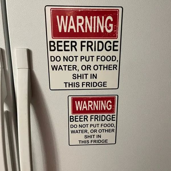 🍺Funny Beer Fridge Vintage Sticker Sign