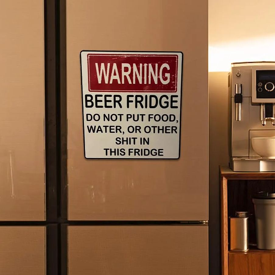 🍺Funny Beer Fridge Vintage Sticker Sign