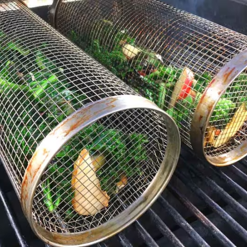 👨‍🍳BBQ Utdoor Grill Net / Barbecue Stainless Steel Wire Mesh Cylinder-Grand Kitchen