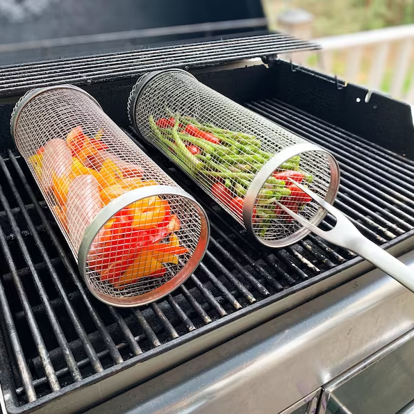 2023 Hot Sale BBQ outdoor grill net / Barbecue stainless steel wire mesh cylinder-Grand Kitchen