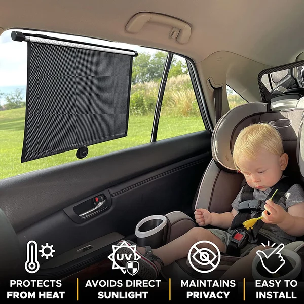 Retractable Window Roller Sunshade