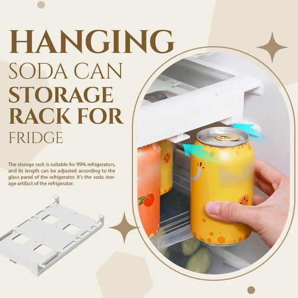 🔥Hot Sale🔥Hanging Soda Can Storage Rack For Fridge