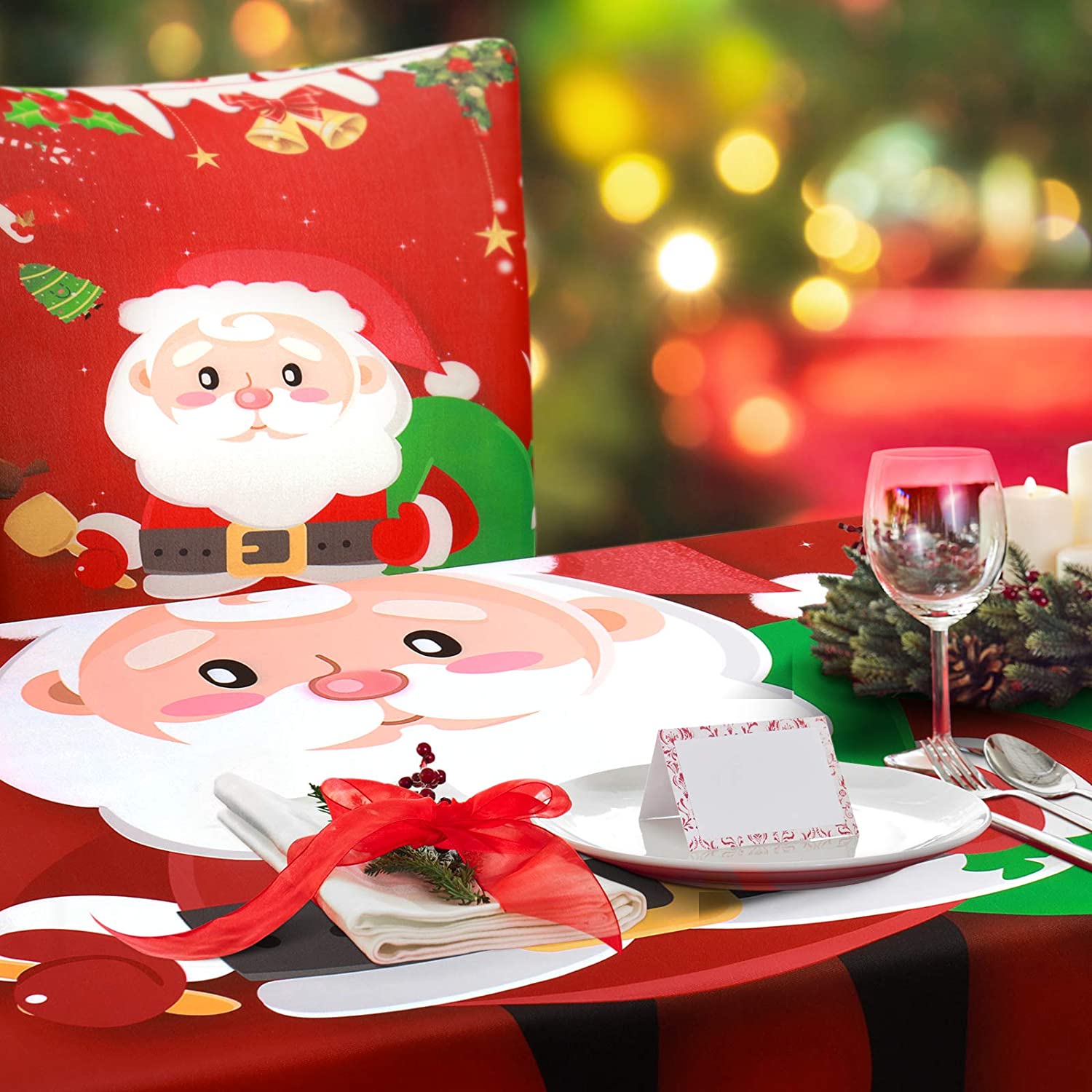 🎅Holiday Promotion 40% Off - Christmas Tablecloth Chair Cover Decoration