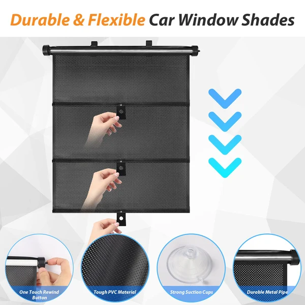 Retractable Window Roller Sunshade