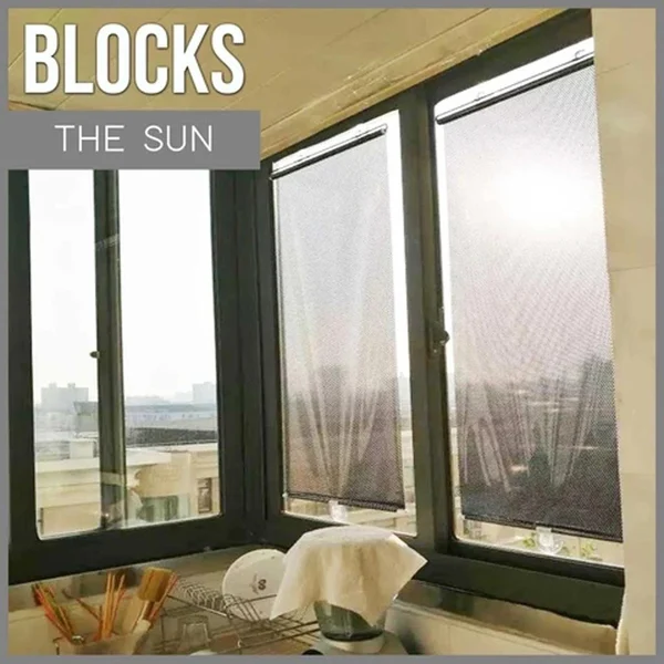 Retractable Window Roller Sunshade