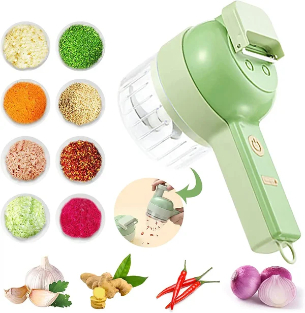 4 in 1Handheld Electric Vegetable Cutter Set-Buy 2 Save 10% & Free Shipping