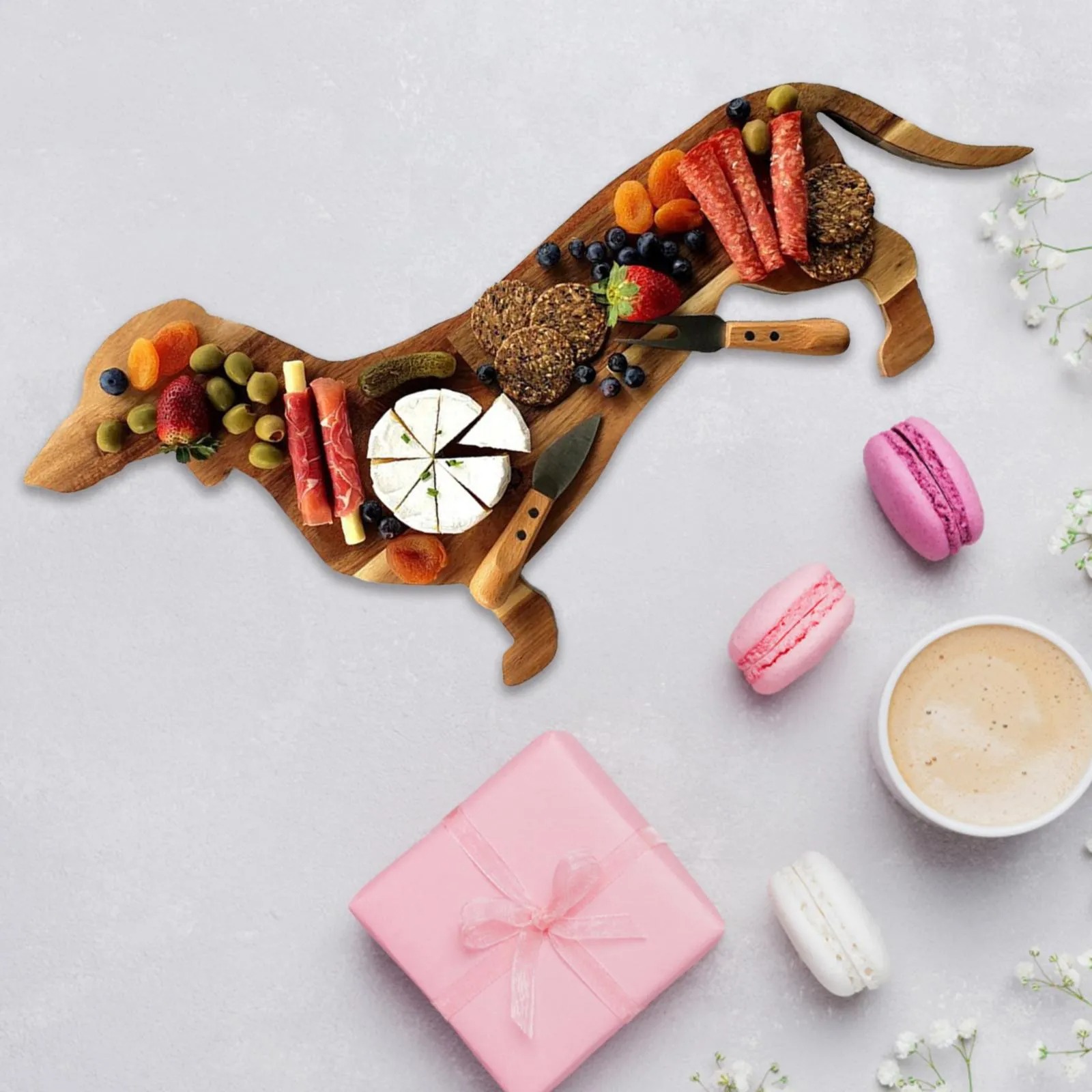 Wooden Dachshund Dog Dinner Plate🐶