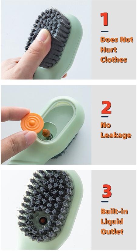 Multifunctional Shoe Brush With Liquid Box
