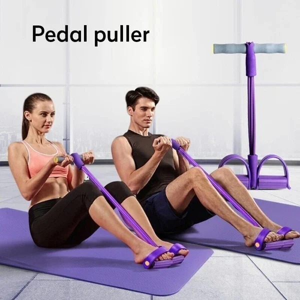 🔥HOT SALE-Fitness Resistance Bands-4 Tube Pedal Ankle Puller