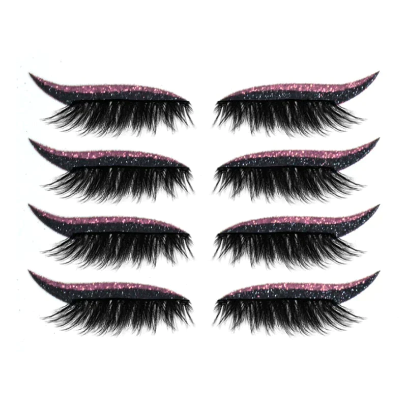 Reusable Eyeliner And Eyelash Stickers 2 in 1 (4 Pairs)