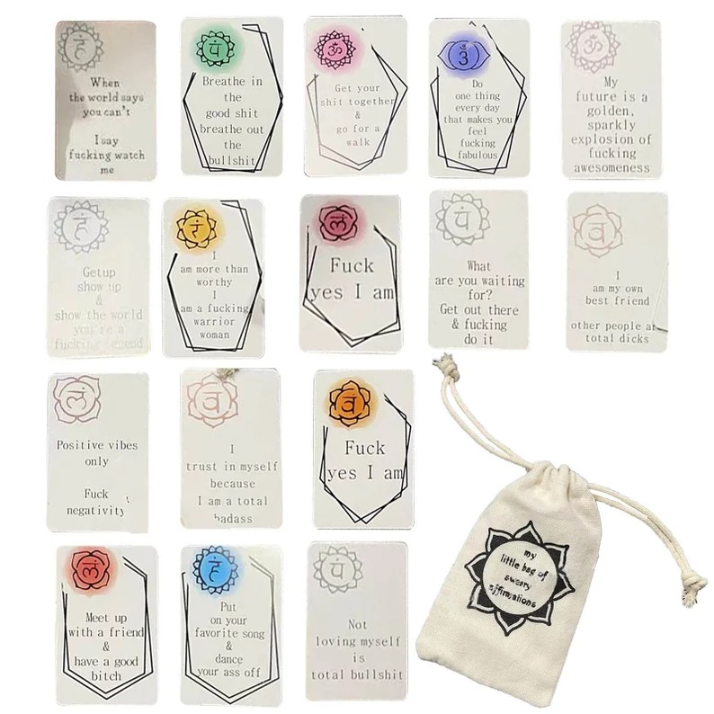 Funny Affirmation Card Gift With Storage Pouch