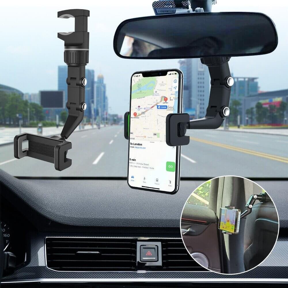 🔥Hot Sale 40% OFF🔥Multifunctional Rearview Mirror Phone Holder