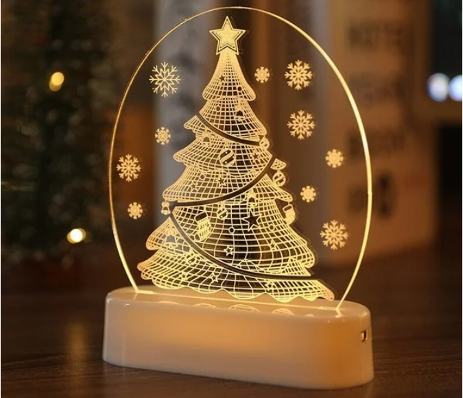 【The New 2022 Santa Claus snowman Christmas Tree Lights bedroom decor