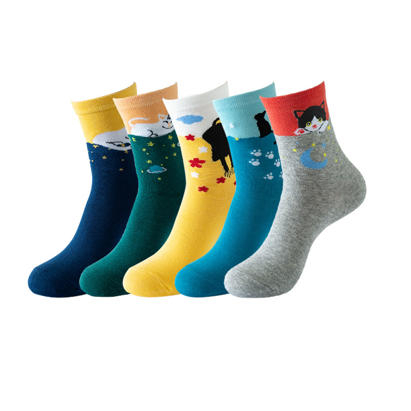 5 Pairs Womens Funny socks