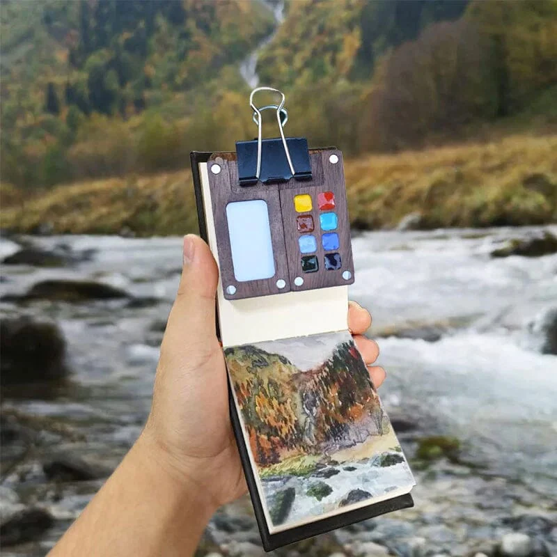 Portable Walnut Watercolor Palette🎨