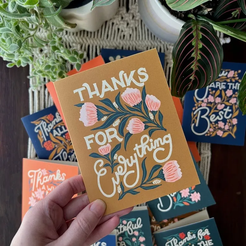 💌Hand Lettered Thank You Card Set