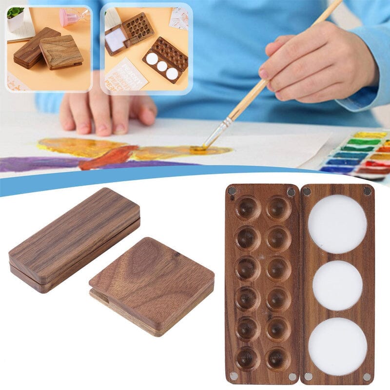Portable Walnut Watercolor Palette🎨