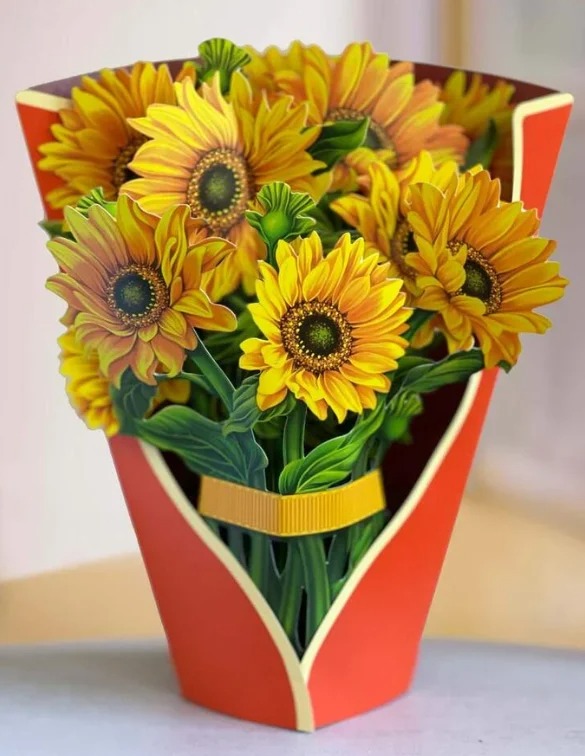 Pop Up Flower Bouquet Greeting Card