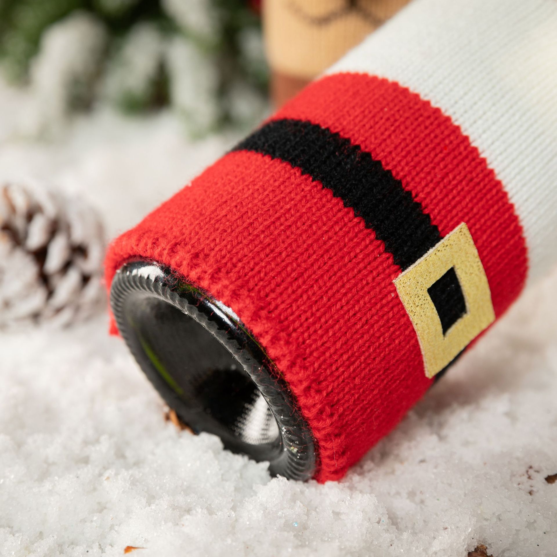 Christmas Knitted Wine Bottle Cover