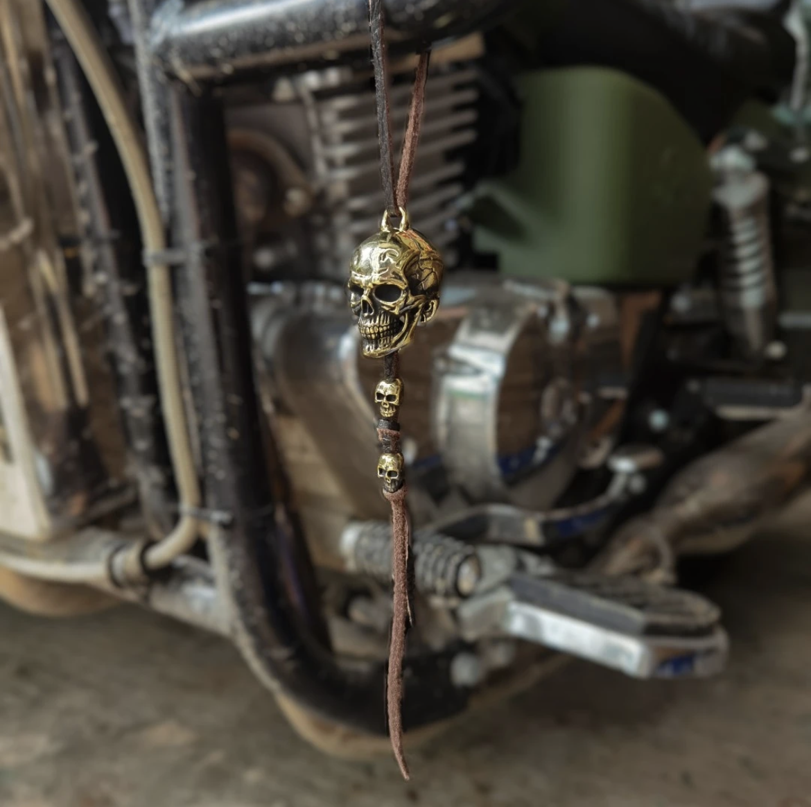 Motorcycle guardian ride bell accessory or Key Chain for Luck