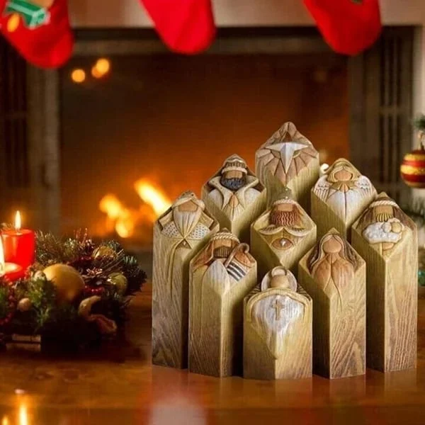 Heaven Nativity Tree Pillar Statues