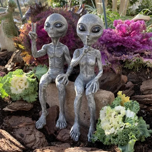 UFO Garden Alien Statues