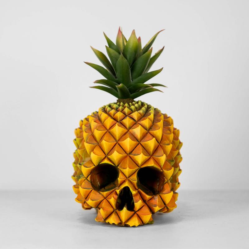 Handmade Skull-Pineapple Commemorative Decor