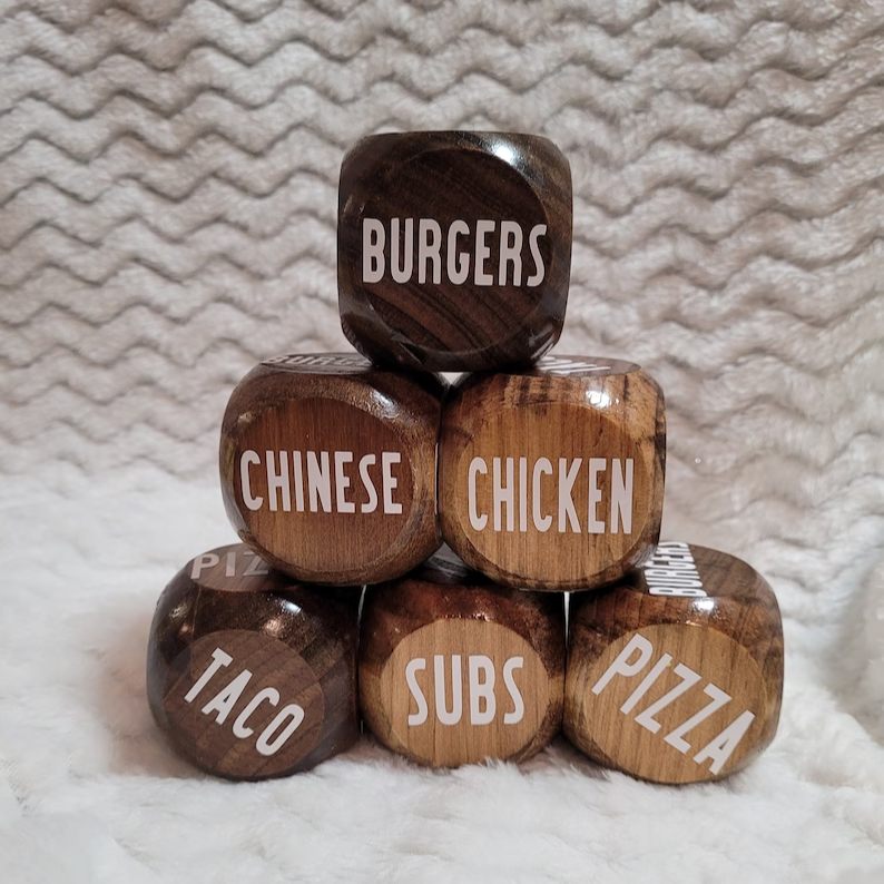 Wooden Dinner Decision Dice