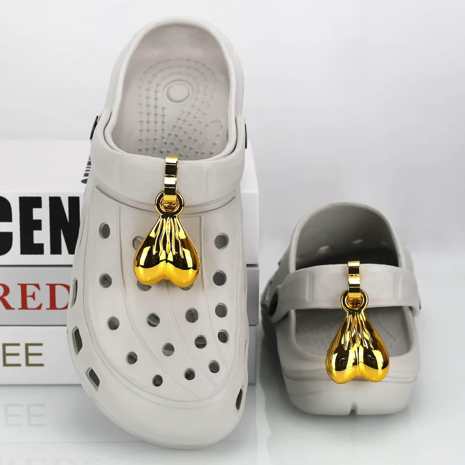 1 Pair Funny Shoes Decoration Penfant Croc Nuts Balls