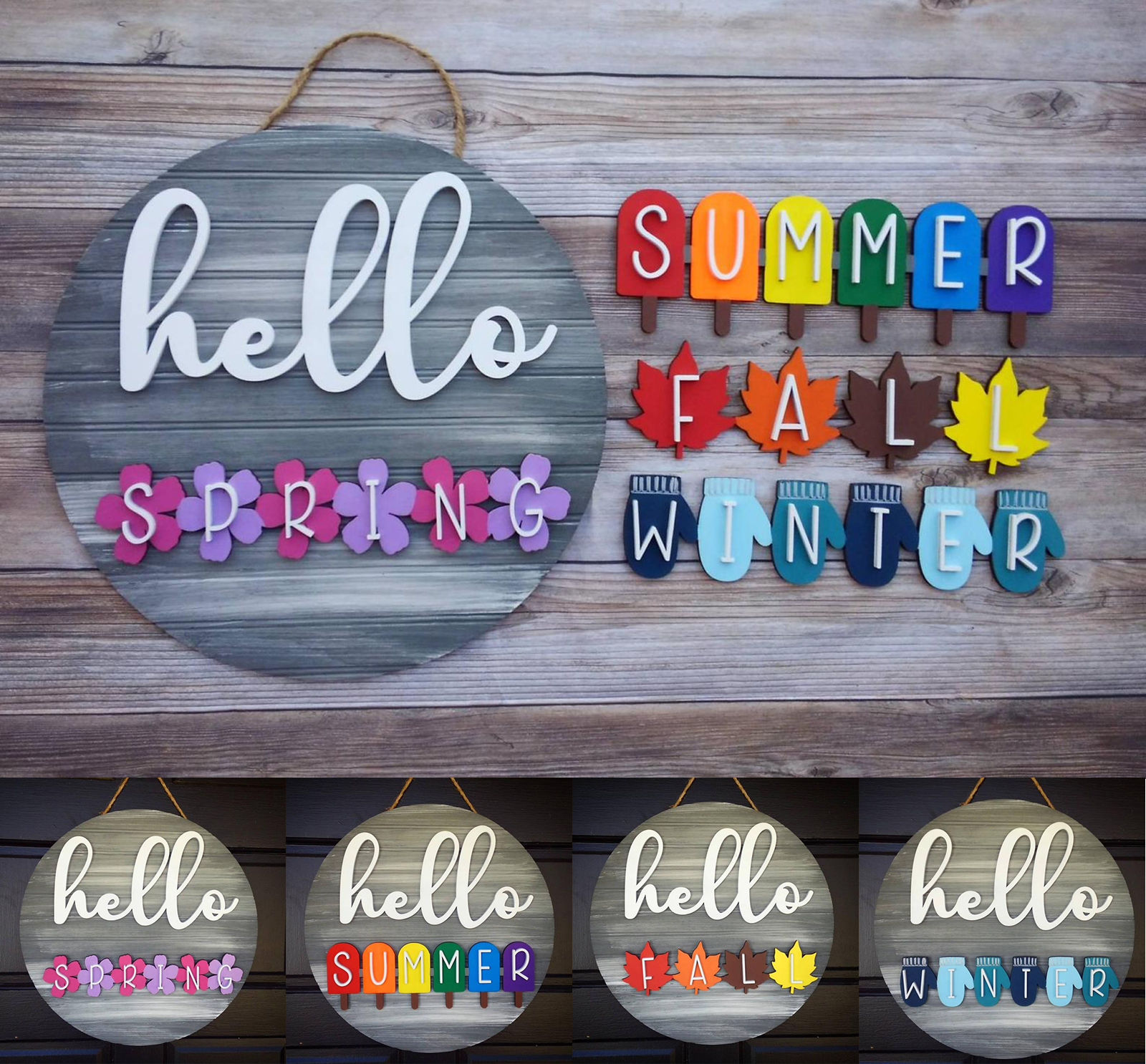 Seasonal Interchangeable Door Hanger（Contains 4 Sets of Pendants）