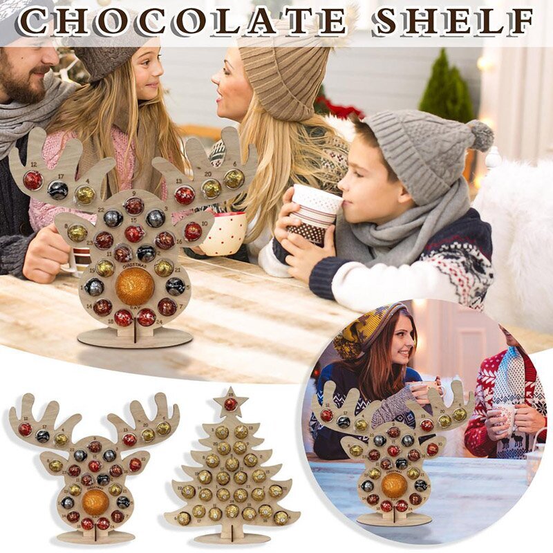 Wooden Christmas Party Chocolate Frame