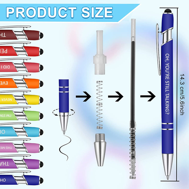 🌈 10Pcs Ballpoint STRESS RELIEF FUNNY PENS😂