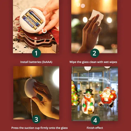 🎄Christmas Window Hanging Lights