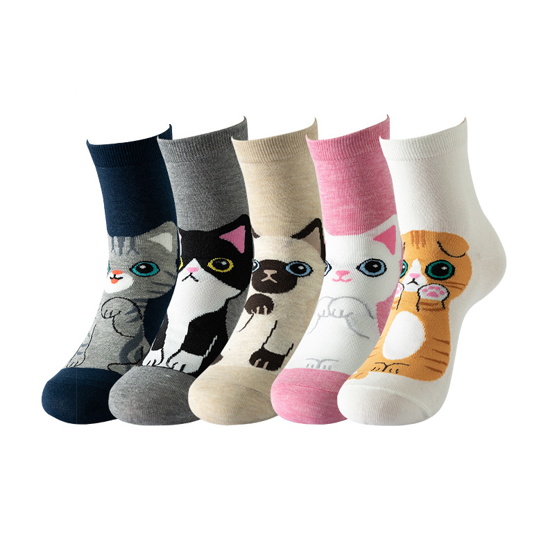 5 Pairs Womens Funny socks