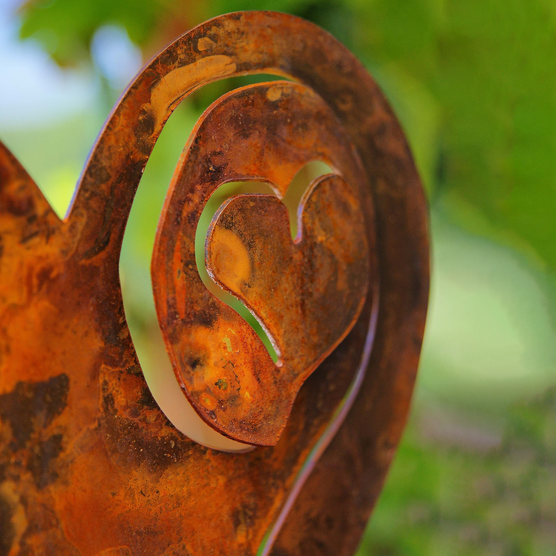 A Rusted Heart in the Garden