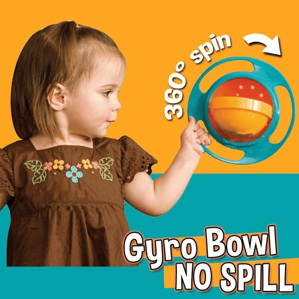 🥣 360° Rotate Spill-Proof Bowl