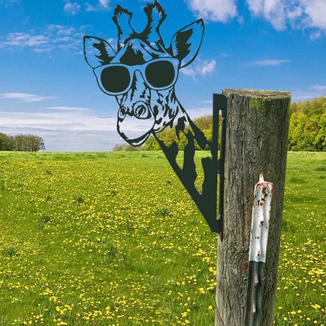 Farm Peeping Animal Metal Art