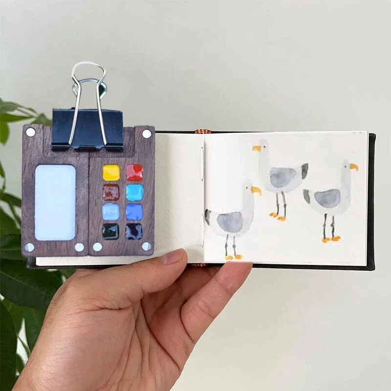 Portable Walnut Watercolor Palette🎨