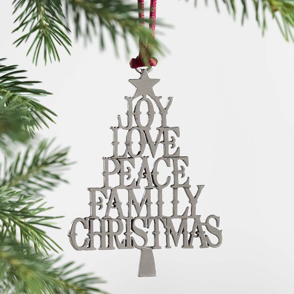 Solid Pewter Christmas Tree Ornament - BUY 5 FREE SHIPPING