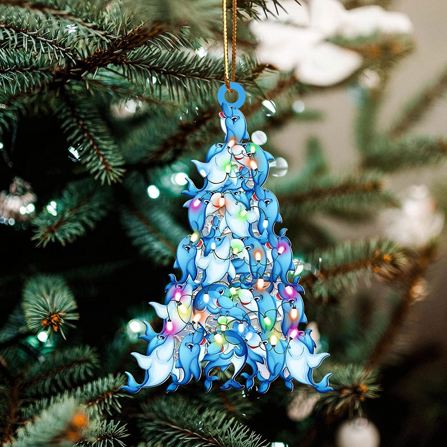 🎄Christmas Tree Animal Wooden Family Ornaments-