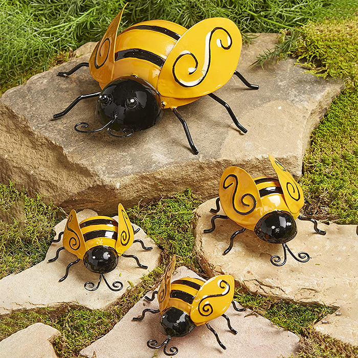 Metal Bumble Bee Wall Ornament