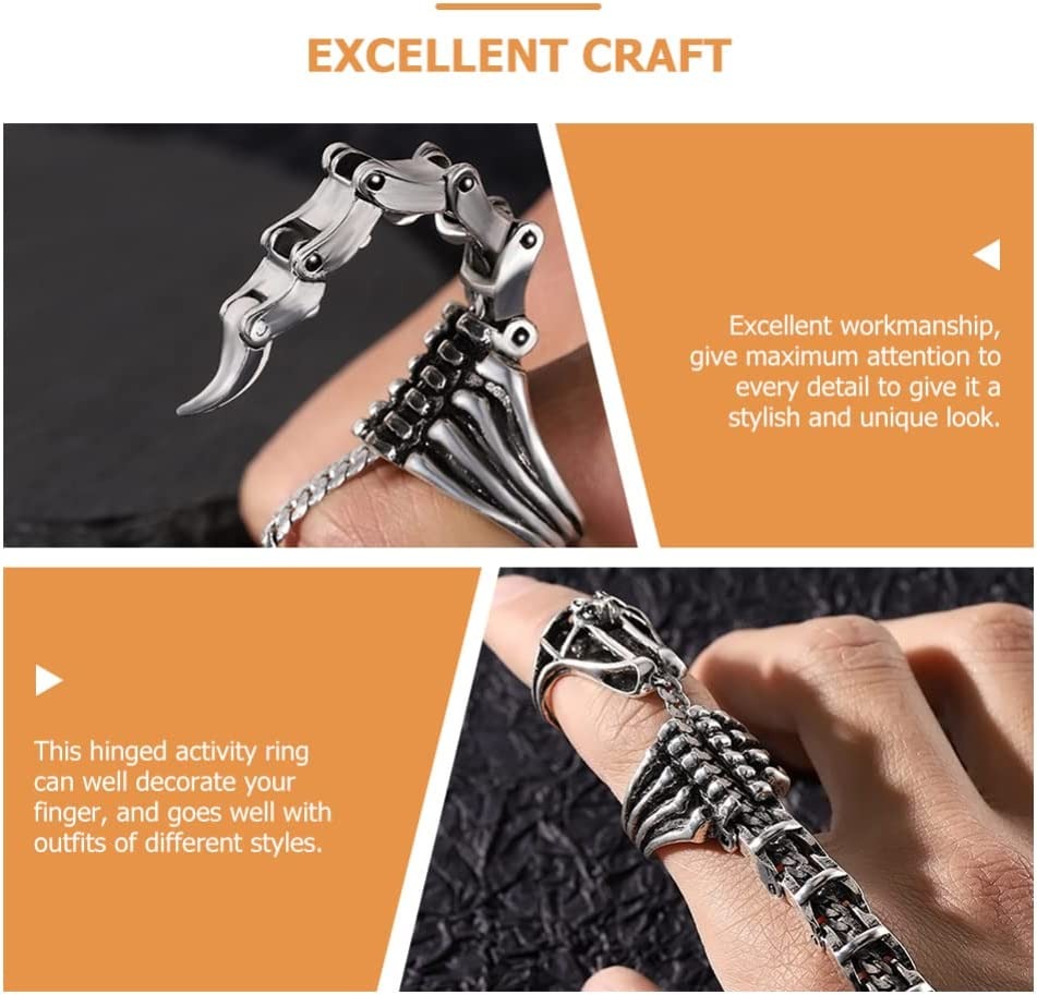 Alien Xenomorph Tail Ring - Biomechanical Ring Design