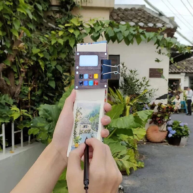 Portable Walnut Watercolor Palette🎨