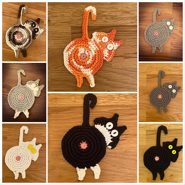 🎄Early Christmas Sale🎁-Cat Butt Coasters