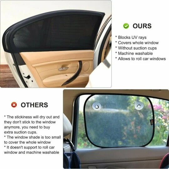 🚗Universal car window screens protect and cool your vehicle