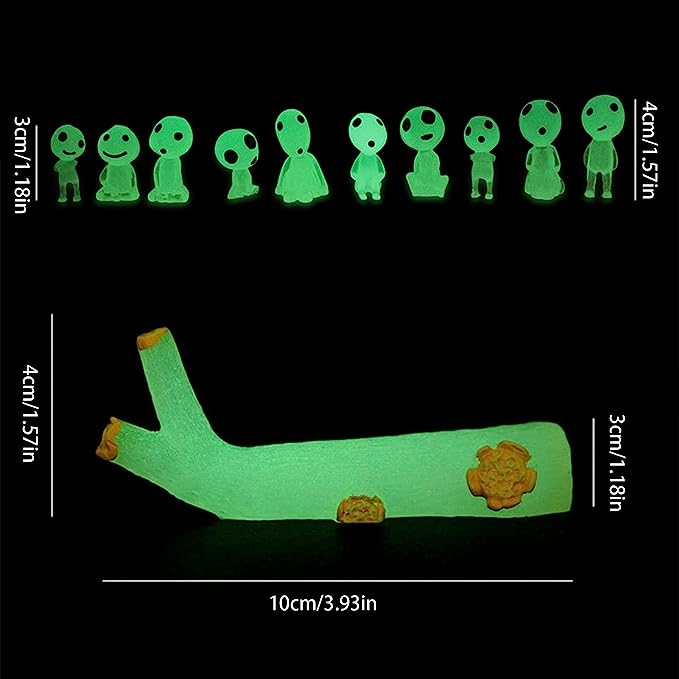 6 Pcs Luminous Ghost Tree Elves Set