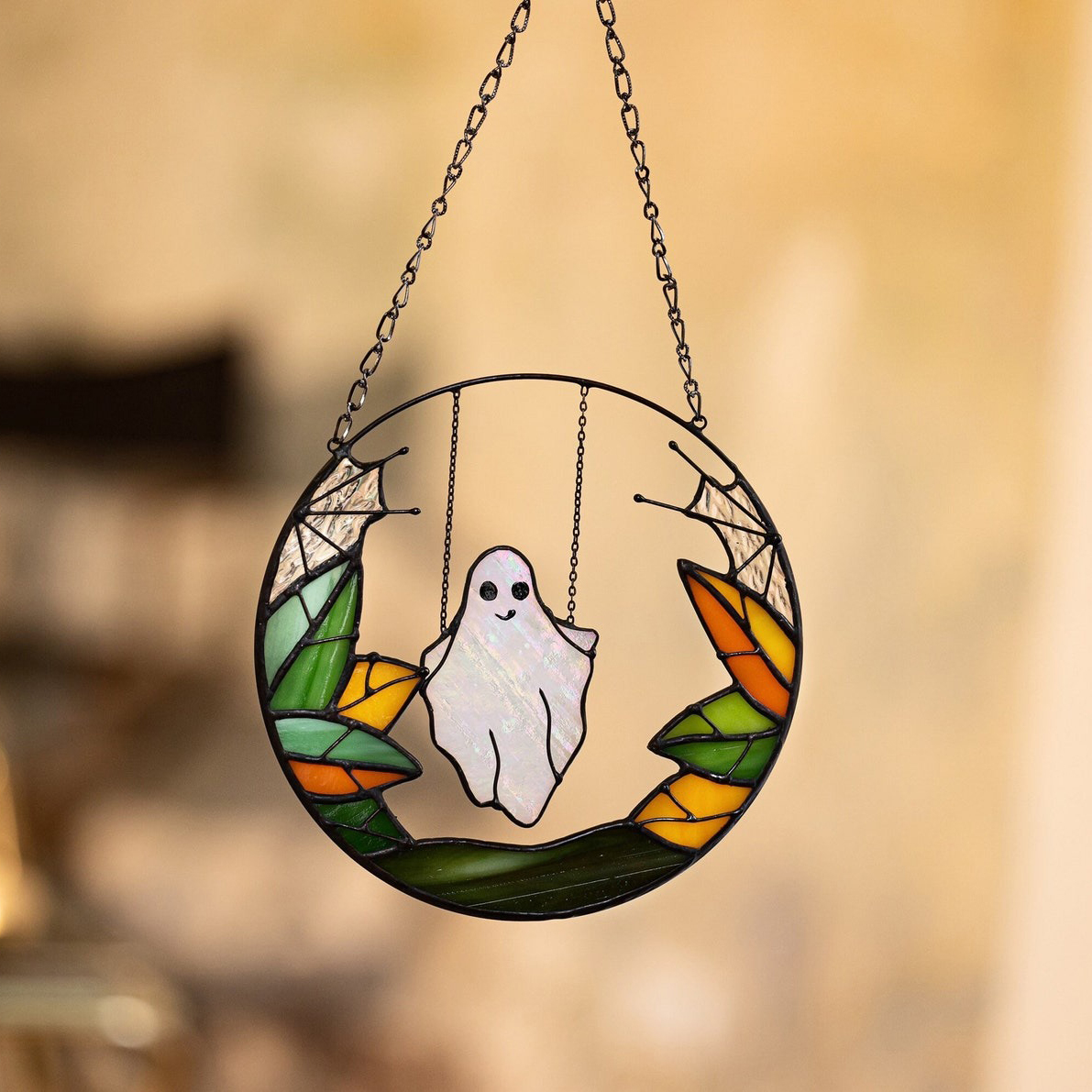 【Halloween Hot-Sale 50% OFF】Funny Halloween Ghost Suncatcher